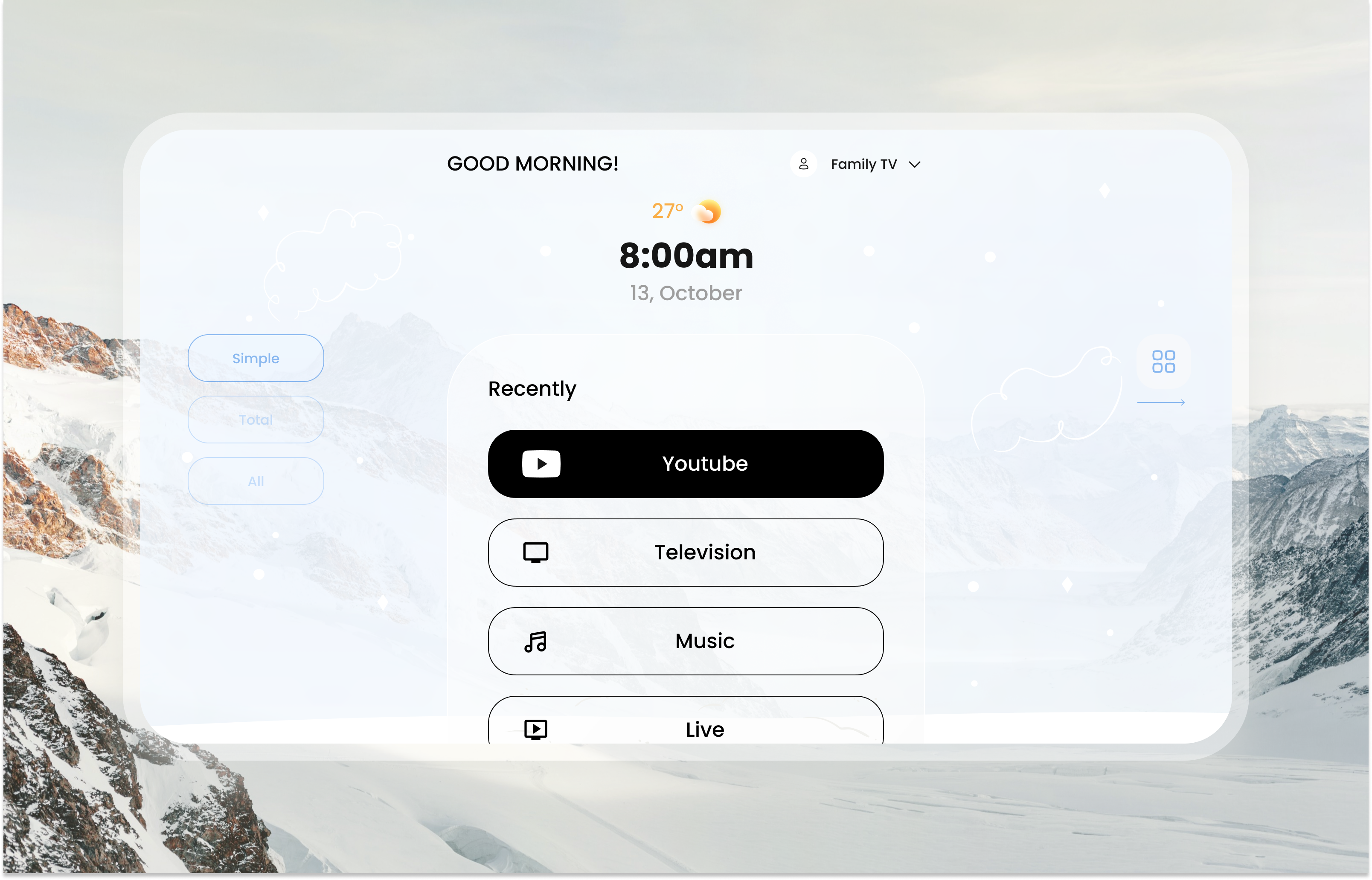 TV App - UI Design challenge dailyui design designinterface interface television ui uxui