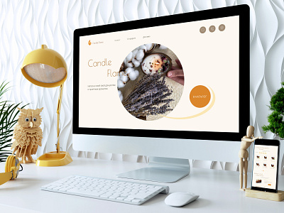 Landing page of handmade candles concept design landing longread ui ux web design