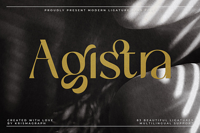 Agistra | Modern Ligature Sans beauty chic font ligature sans sans serif
