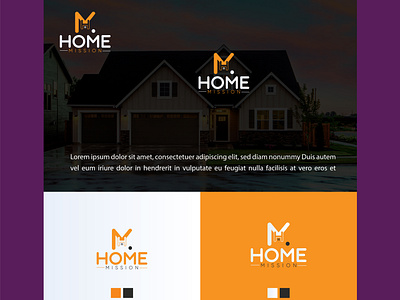 Concept : - Real Estate Logo Design brand design branding company logo crative logo design creative creative real estate logo design graphic design graphic designer hm logo home items home logo home logo realty logo logos real estate logo