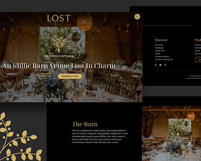 Elegant Dark Wedding Venue Website dark elegant restaurant website wedding