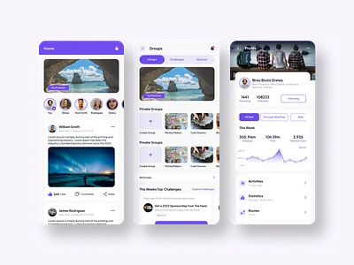 Social Media App app app design application clean clean ui design design app minimal mobile app mobile app design platform screenshots social media social media app trend 2023 trendy ui ui design uiux ux