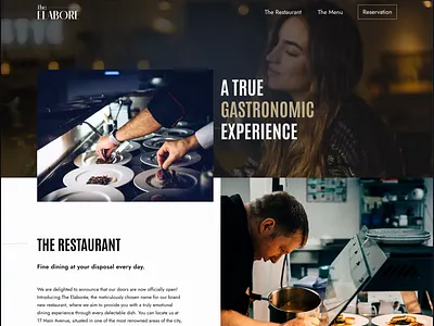 The Elaboré - Restaurant Framer Template animation design framer framer template local business menu motion design product design restaurant restaurant template template ui visual design web design webdesign