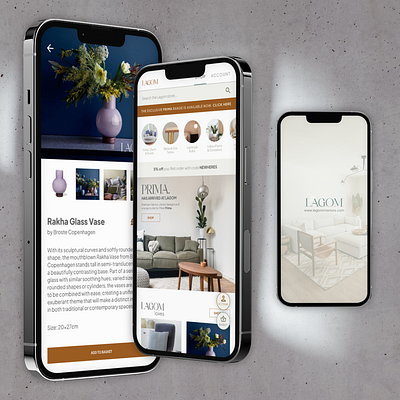 Lagom Interiors App - UI/UX app app design artwork design digital graphic mobile ui ux
