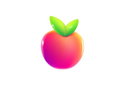 Red apple apple design eco icon illustration juicy leaf logo mark mesh ui vector volume