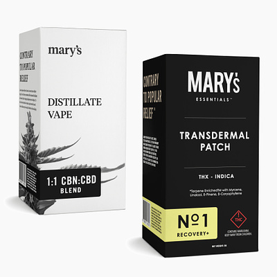 Mary's THC Package Design cbd packaging thc