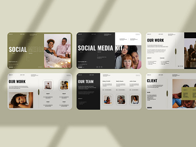 Social Media Kit aesthetic board boho catalog deck feminine inspiration lookbook manual portfolio