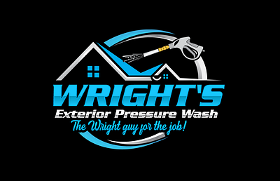 Pressure washing Logo cleaning design exterior graphic design illustrator logo pressure washing washing