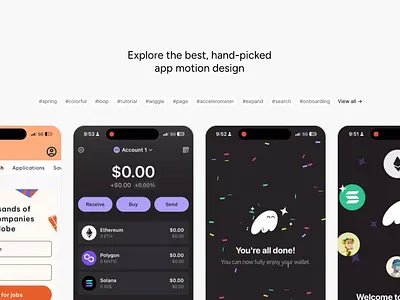 App Motion app design gallery inspiration ios motion