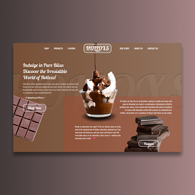 New website design (Chocolate delights) branding business candy chocolate design graphic design illustration logo typography ui ux vector web