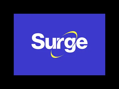 Surge EV Charging Logo blue bold brand branding charging design electric graphic design icon identity logo minimalist typography vehicle yellow