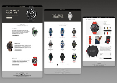 Time House - Watch E-commerce Website accessories e commerce figma home page design landing page design ui ui design uiux ux design watch web design web ui website website design website ui