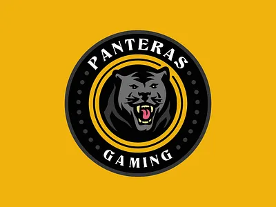 PANTERAS logo - FOR SALE branding circle emblem esport esports gaming graphic design logo mascot pantera panteras vector