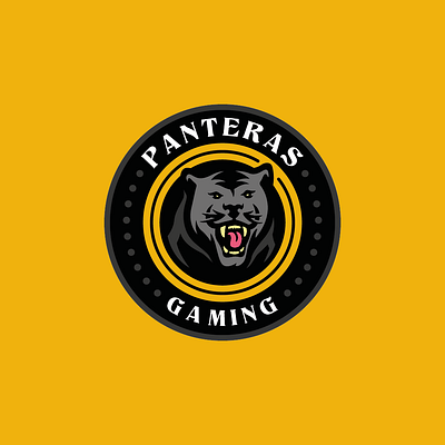 PANTERAS logo - FOR SALE branding circle emblem esport esports gaming graphic design logo mascot pantera panteras vector
