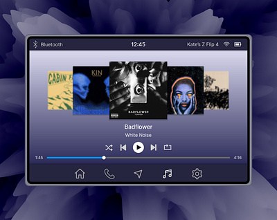 Automotive Music Player UI audio player automotive design figma human centered design music player ui ux