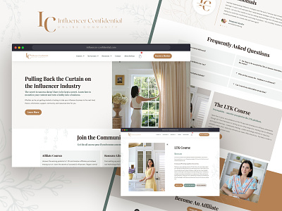 Influencer Confidential - New Website Design & Build web development website design