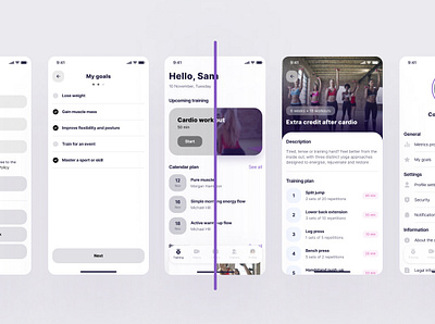 Fitness app app dailyui design mobile ui ui ux
