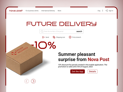 Landing page for delivery company branding delivery landing page ui ux webdesign website