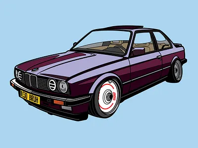 E30 Bruh auto bmw cars design e30 graphic graphic design illustration