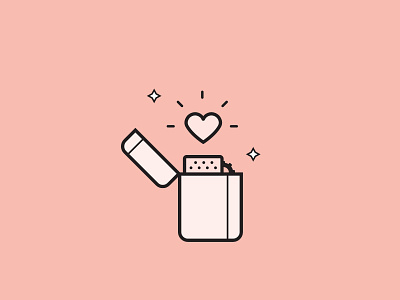 Lighter Love drawing graphic design icon iconography illustration pink vector