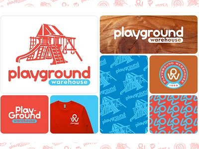 Playground Warehouse badge branding design graphic graphic design illustration logo logotype type