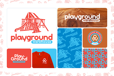Playground Warehouse badge branding design graphic graphic design illustration logo logotype type