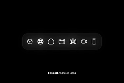 Fake 3D Animated Icons ✨ animated icons animatedicons icon iconpack motion