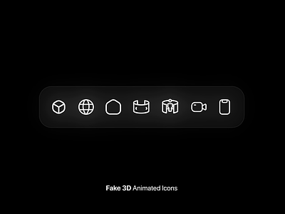 Fake 3D Animated Icons ✨ animated icons animatedicons icon iconpack motion