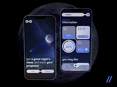 Sleep Mobile iOS App android animation app app design app interaction audio dashboard design insomnia ios mobile mobile app mobile ui motion online statistics track ui ux wellness