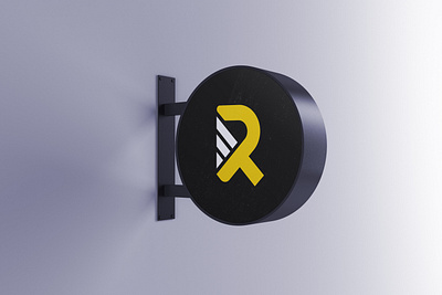 Paint brush + R = Renovation Team identity logo design logo symbol logomark monogram paint brush r r logo simple