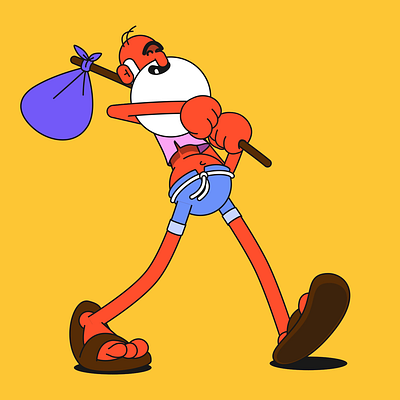 A "Good Day" by Ralph 2d aftereffects animation cartoon characteranimation characterdesign illustration rigging rubberhose walkcycle