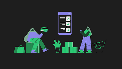 Simple illustration for E Shops. graphic design