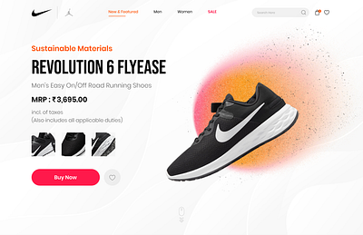 Nike Shoes Landing Page branding design graphic design illustration logo typography ui ux web website