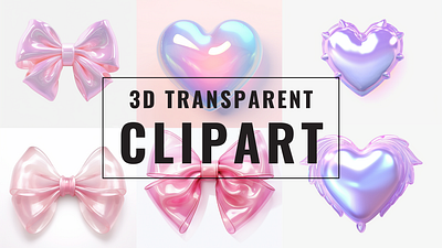 3D transparent clipart bundle clipart