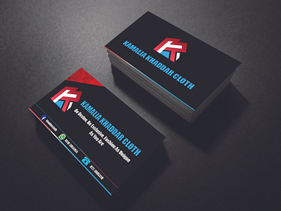 Business Card Visting Card red black theme