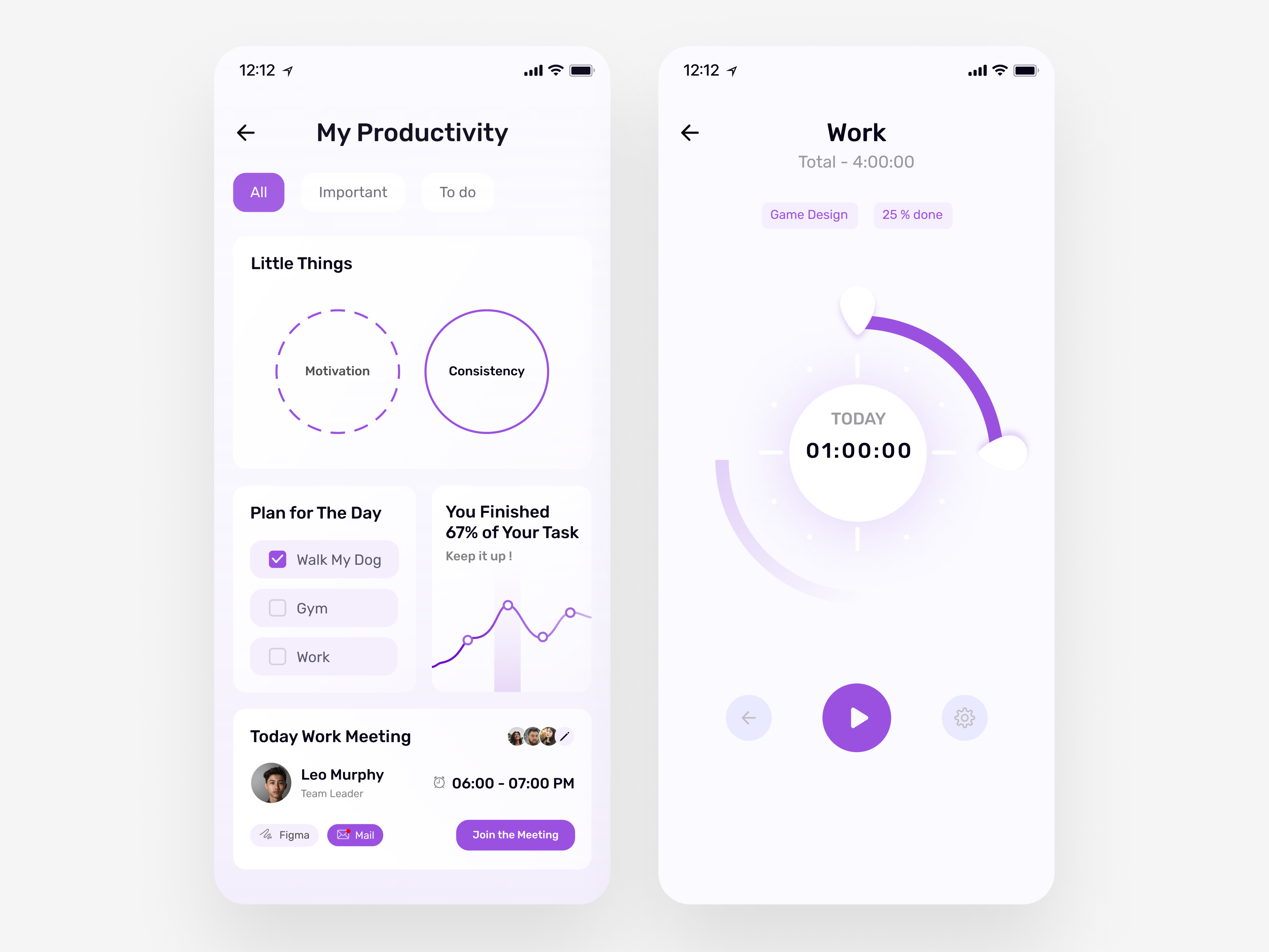 Mobile App - Mindful Space 🪐 app app design branding design graphic design illustration logo mind mindful minimal mobile mobile app productivity task ui ui components ui design ux