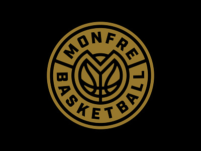 Monfre Basketball badge badge design basketball circular badge logo sports