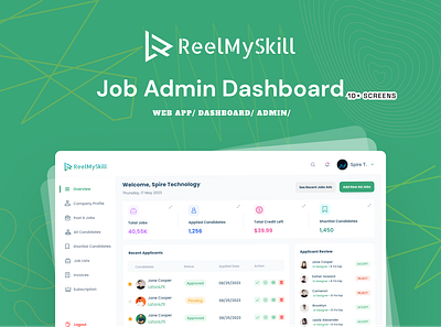 Job Admin Portal admin dashboard dashboard job dashboard ui ux