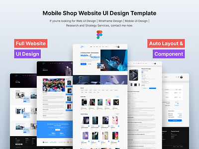 Mobile Shop Website UI Design | Full Website Design branding ecommerce graphic design landingpage mobile gallery mobile shop mobile store mobile website ui ui desgin user interface ux rechars web ui web ui design web ui ux website design лендинг