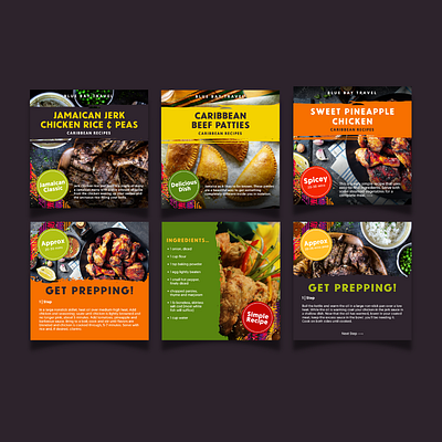 Social Media Recipe Templates bbq graphic design