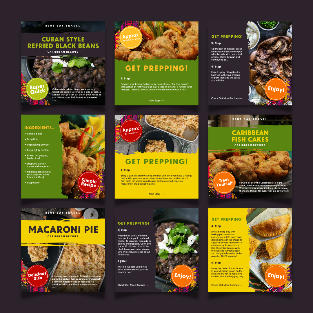 Social Media Recipe Templates by Jade Taylor on Dribbble