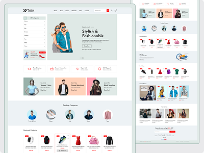 Fashion UI Landing Page branding clean modern creative design e commerce fashion good looking hero section home page landing page latest design new design product design sale stylish trending design typography ui figma template uiux unique design woo commerce