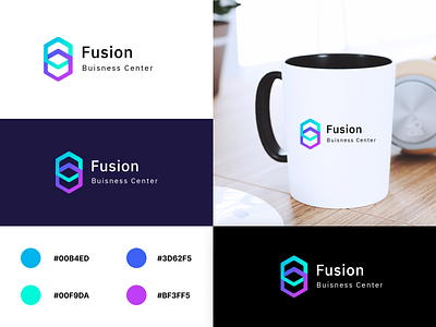 Fusion - Logo design brand identity branding graphic design logo logo agency logo design logo mark logodesigner logos monogram professional logo startup logo strong logo symbol technology technology logo