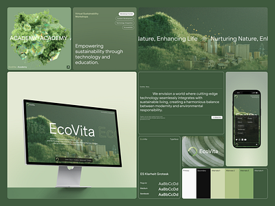 EcoVita - Website Concept branding design nature sustainability technology typography ui web