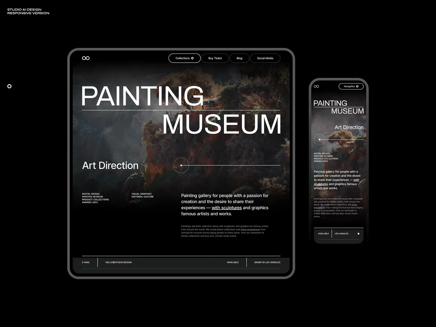 Innovative Museum Website Design Concept