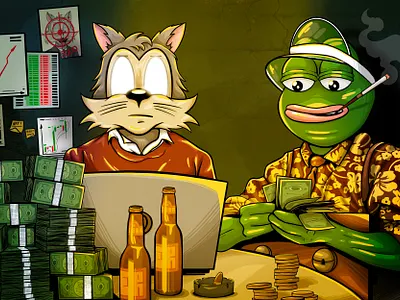 Dude Studios Pepe NFT illustration design graphic design illustration