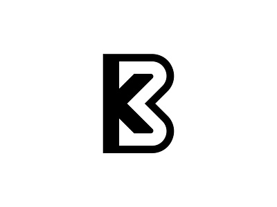 KB or BK Monogram Logo b bk bold initial k kb letter logo logos minimalist modern monogram simple unique