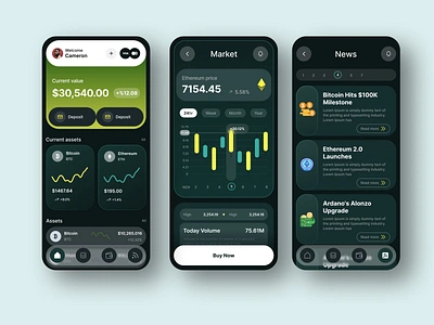 Cryptocurrency App UI UX Design app app design app ui appuiux blochain case app coin crypto crypto app crypto currency crypto wallet digital currency finance fintech mobile app mobile ui uiux wallet