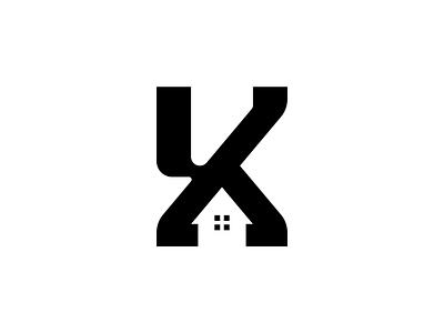 Letter K House Logo bold estate home house k letter logo logos minimalist modern monogram real unique