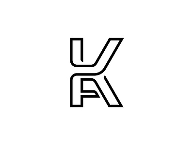 KA or AK Monogram Logo a ak bold initial k ka letter logo logos minimalist modern monogram simple unique